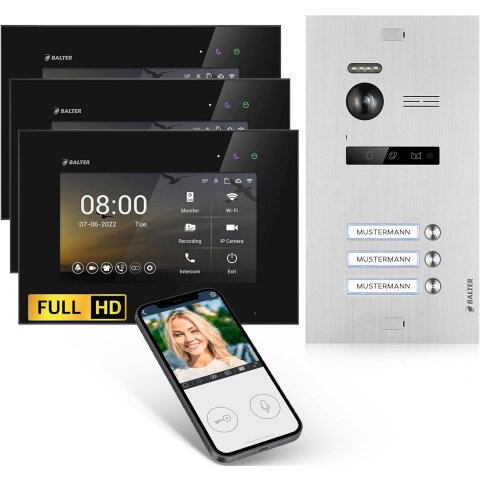 HD Video T&uuml;rsprechanlage mit Smartphone App f&uuml;r...