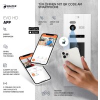 HD Video T&uuml;rsprechanlage mit Fingerprint RFID und Smartphone App f&uuml;r 1 Familienhaus, 1x Monitor, Balter EVO HD Fingerprint