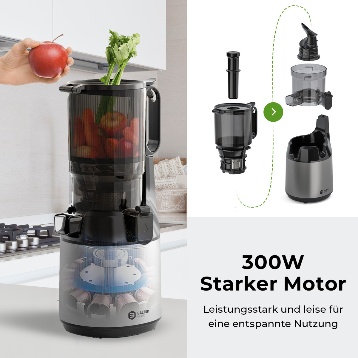 Balter Entsafter ES-01P Slow Juicer