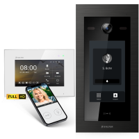 HD Video T&uuml;rsprechanlage mit Touchscreen und RFID f&uuml;r 1 Familienhaus, 1x Monitor, Balter EVO HD Touch Schwarz
