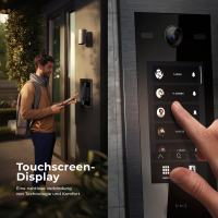 HD Video T&uuml;rsprechanlage mit Touchscreen und RFID f&uuml;r 1 Familienhaus, 1x Monitor, Balter EVO HD Touch Schwarz