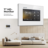 HD Video T&uuml;rsprechanlage mit Touchscreen und RFID f&uuml;r 1 Familienhaus, 4x Monitore, Balter EVO HD Touch Schwarz