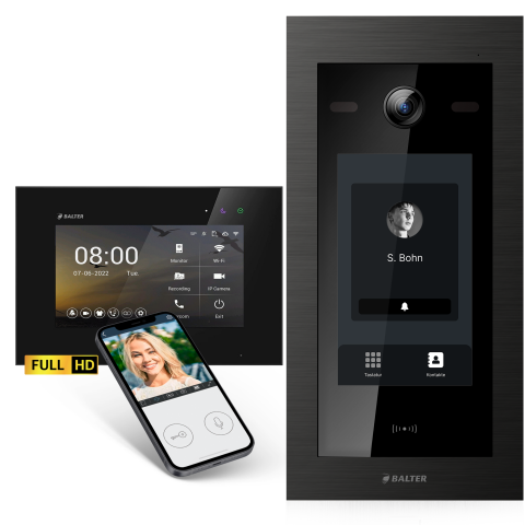 HD Video T&uuml;rsprechanlage mit Touchscreen und RFID...