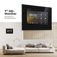 HD Video T&uuml;rsprechanlage mit Touchscreen und RFID f&uuml;r 4 Familienhaus, 4x Monitore, Balter EVO HD Touch