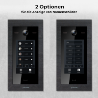 HD Video T&uuml;rsprechanlage mit Touchscreen und RFID f&uuml;r 3 Familienhaus, 3x Monitore, Balter EVO HD Touch Schwarz