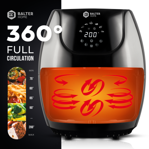 Balter Hei&szlig;luftfritteuse HL-360 (3,6 Liter, 7 Programme, LCD Display, 1400W)